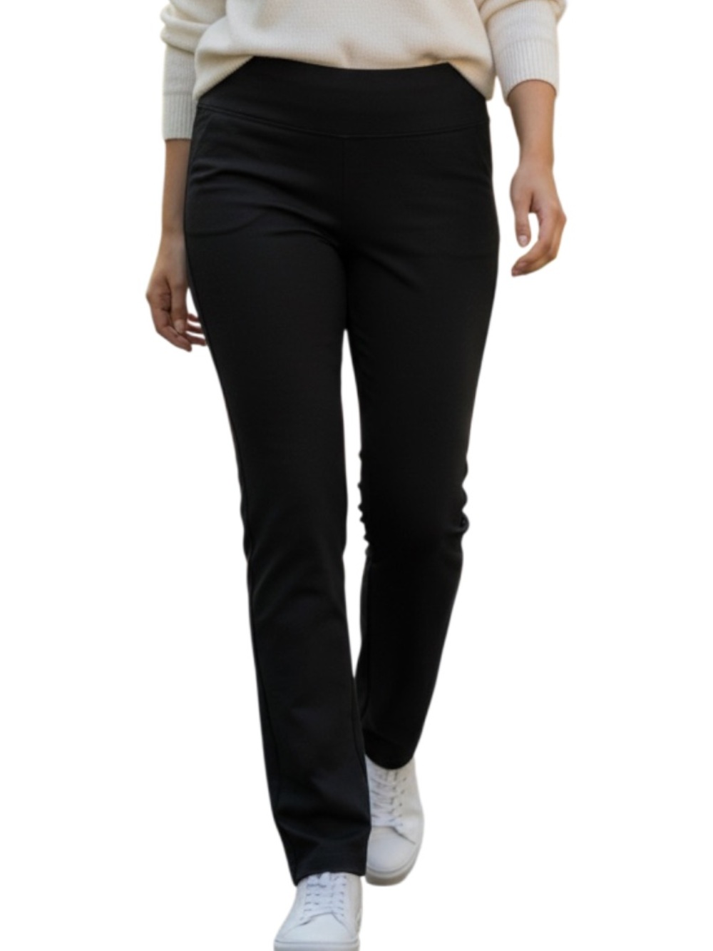 Joe Benbasset Black Boot-Cut Stretch Pants